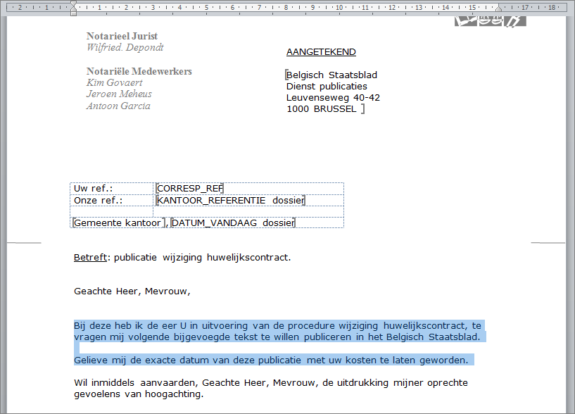 Modeldocumenten Aanmaken En Aanpassen | ActaLibra Team - SDP